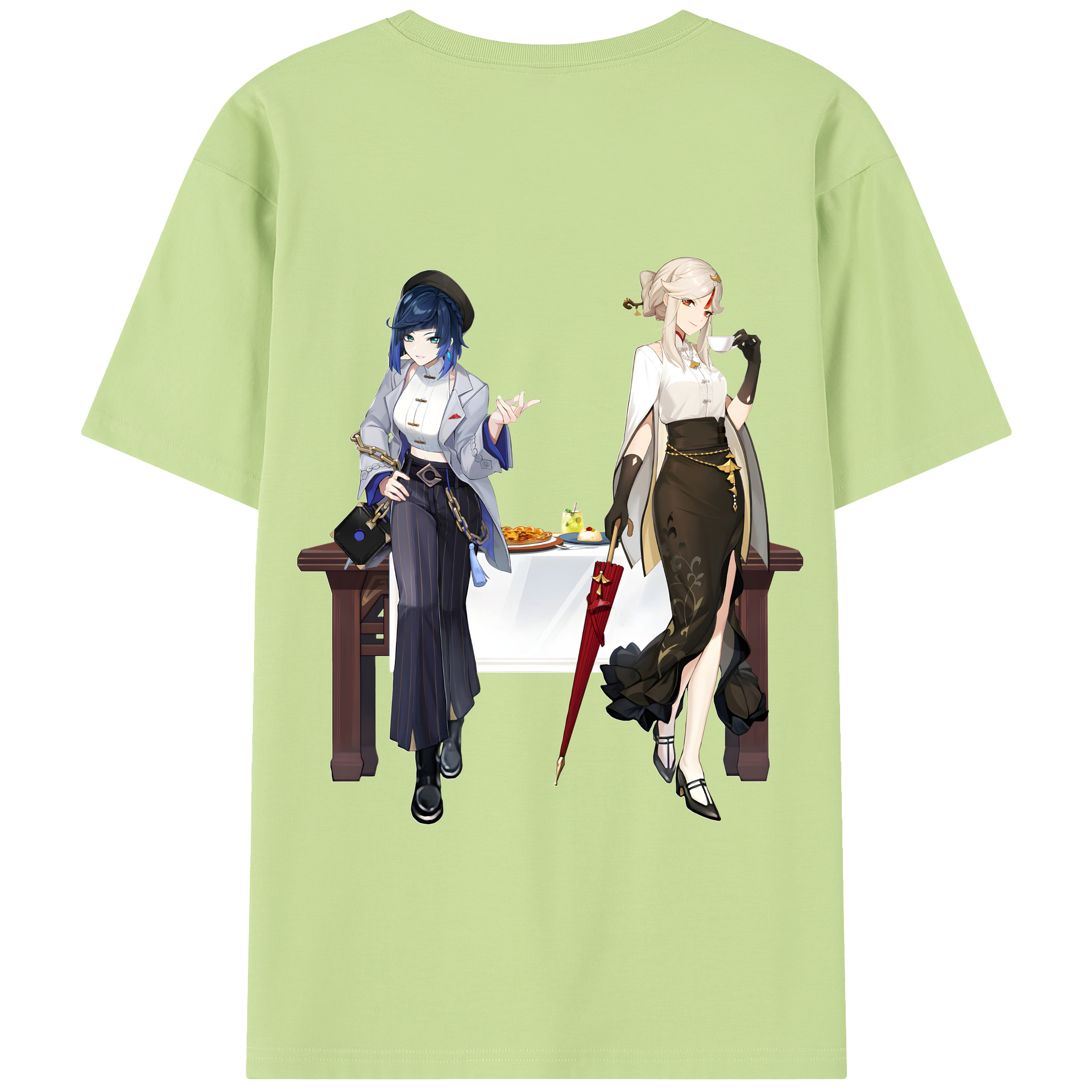 げんし神 夜兰 やらん genshin Yaran 綿100％半袖Tシャツ（背面プリント）
